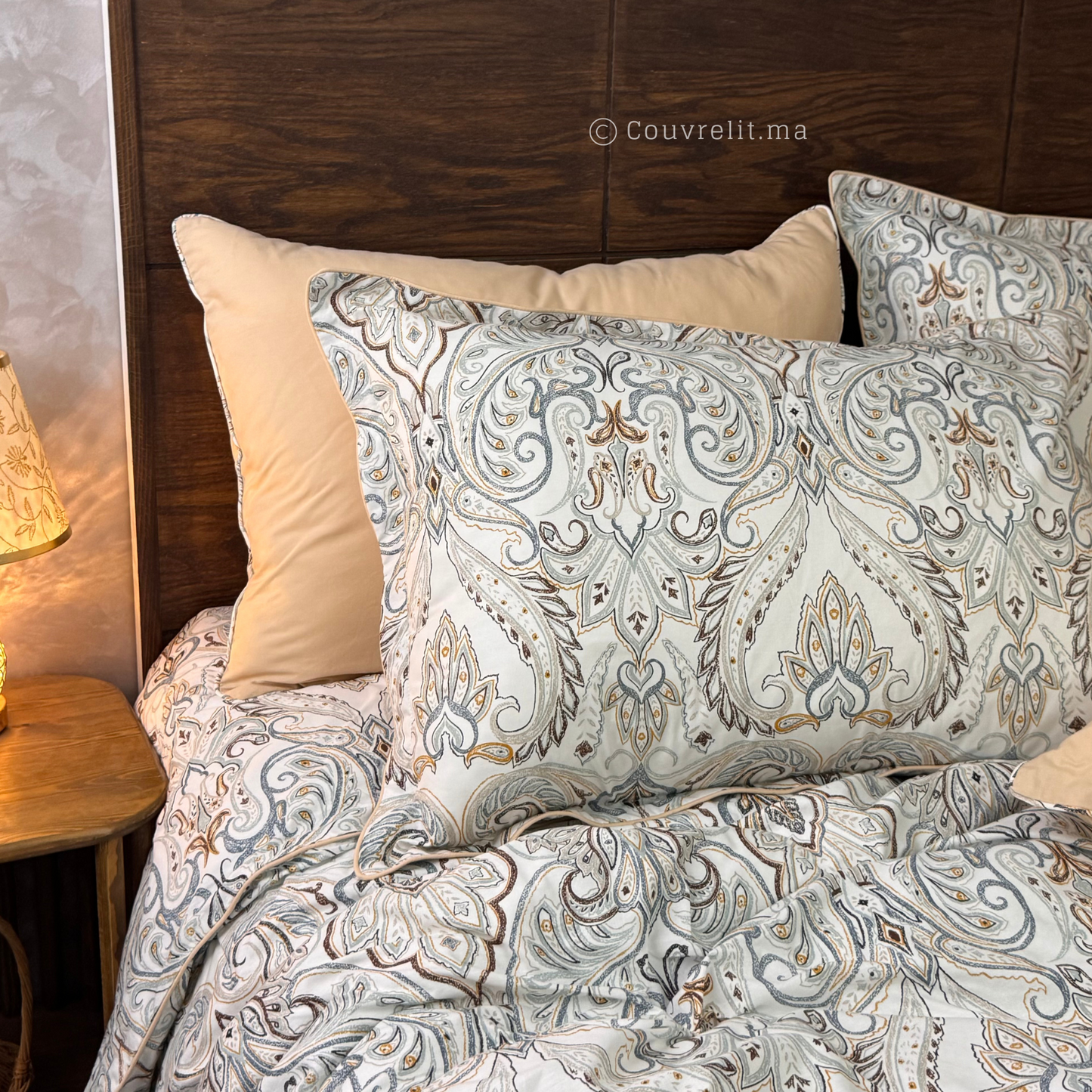 "Prestige Beige" – Ensemble Parure de Lit Complète, REF: CVM00306
