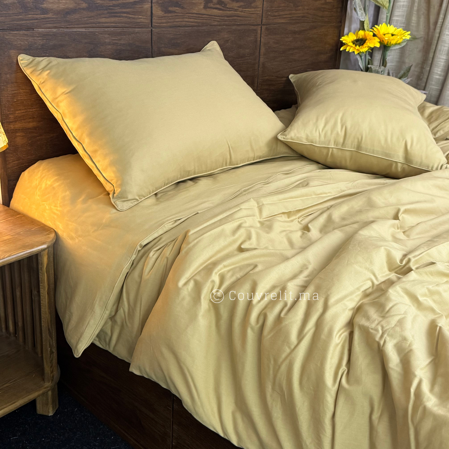 HOUSSE DE COUETTE Élégance Dorée 4 piéces en Cotton Ref: CVS00269