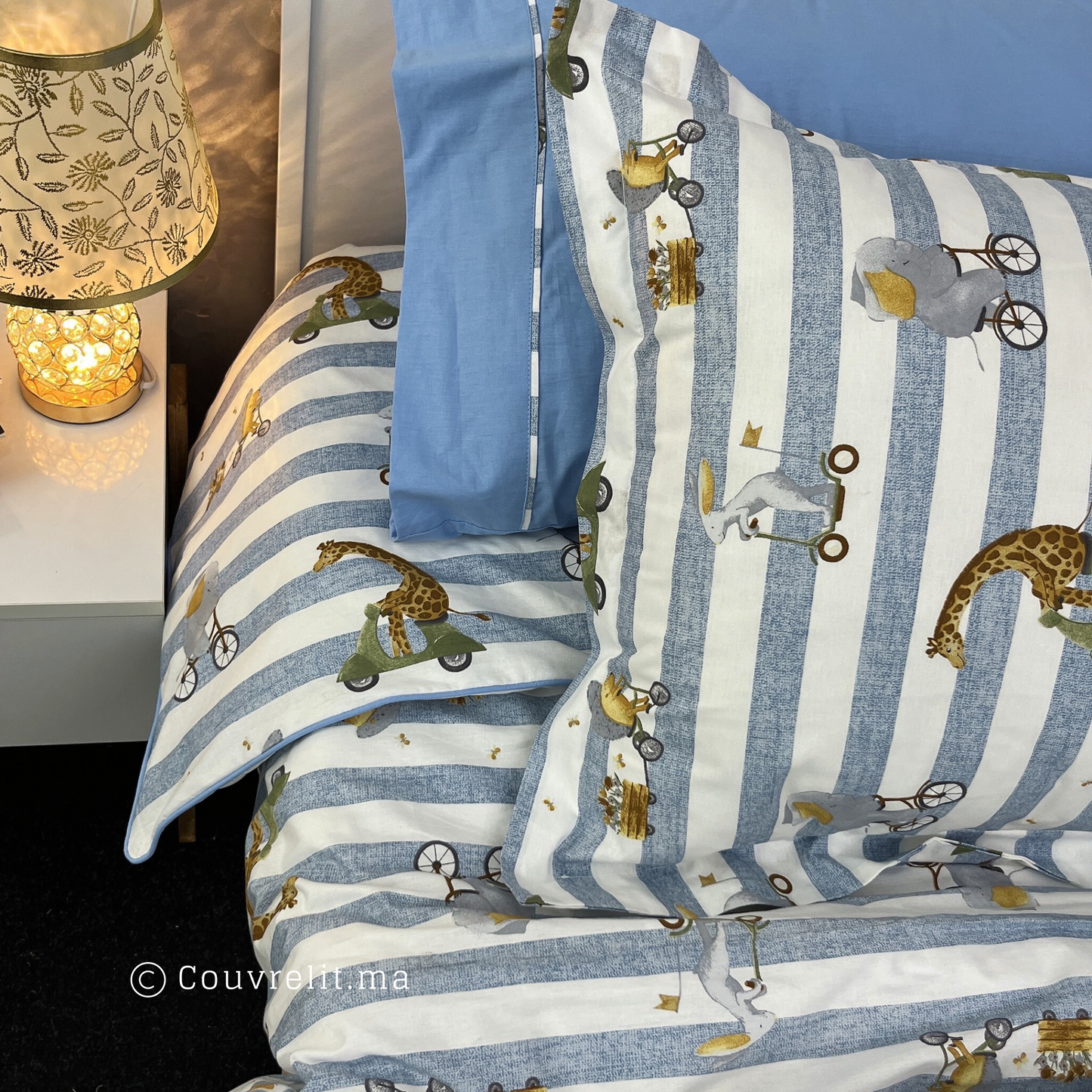 "Blue Elephant" Couverlit pour enfant pack complet REF: CVK00239