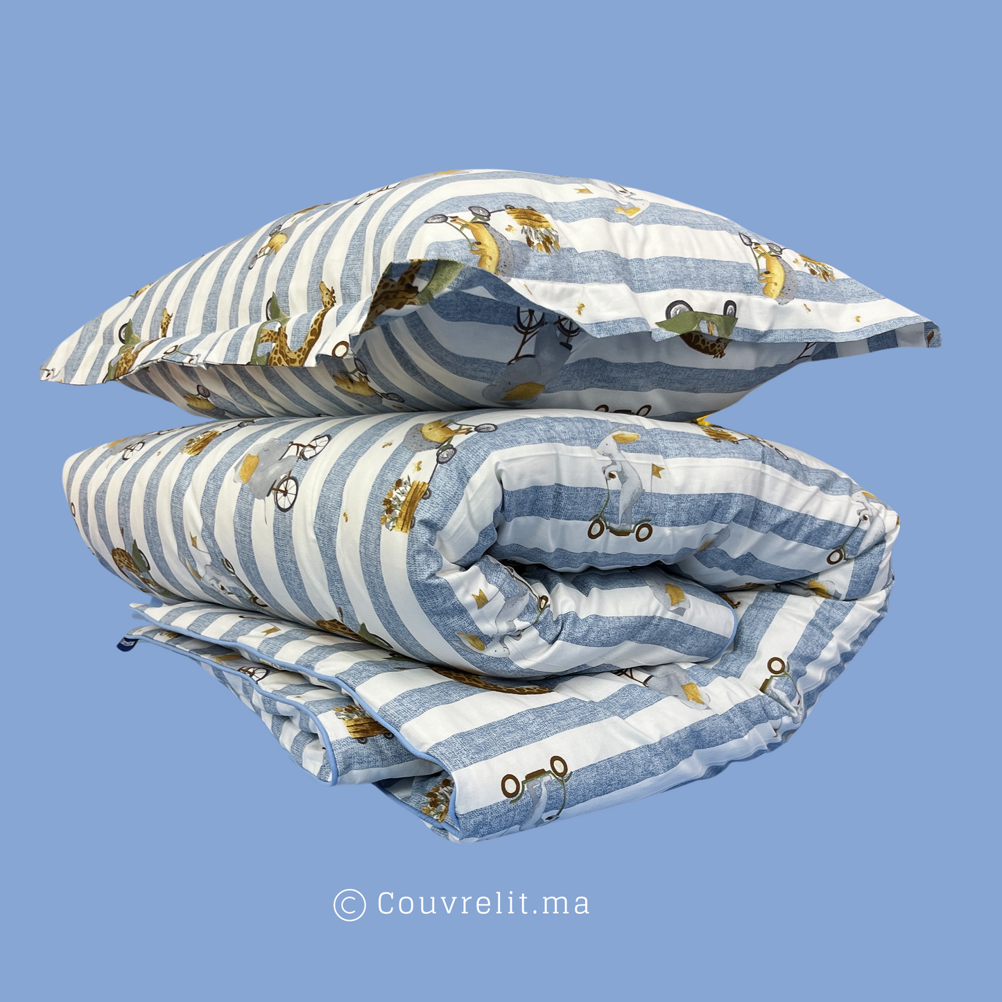 "Blue Elephant" Couverlit pour enfant pack complet REF: CVK00239