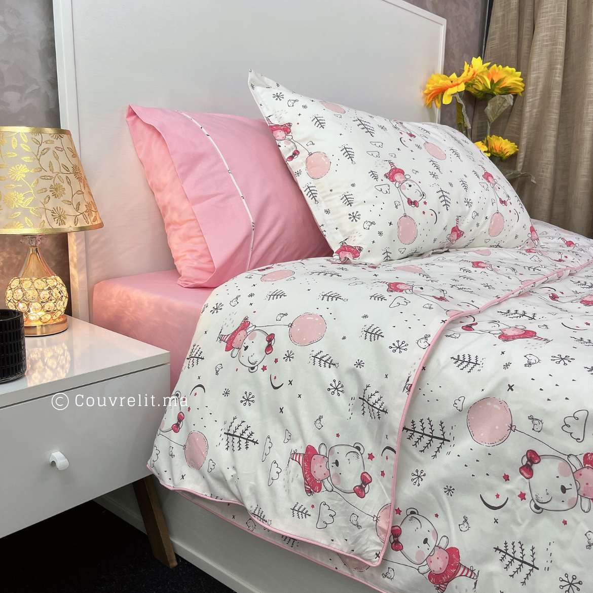 "Hello Kitty" Couverlit pour enfant pack complet REF: CVK00246