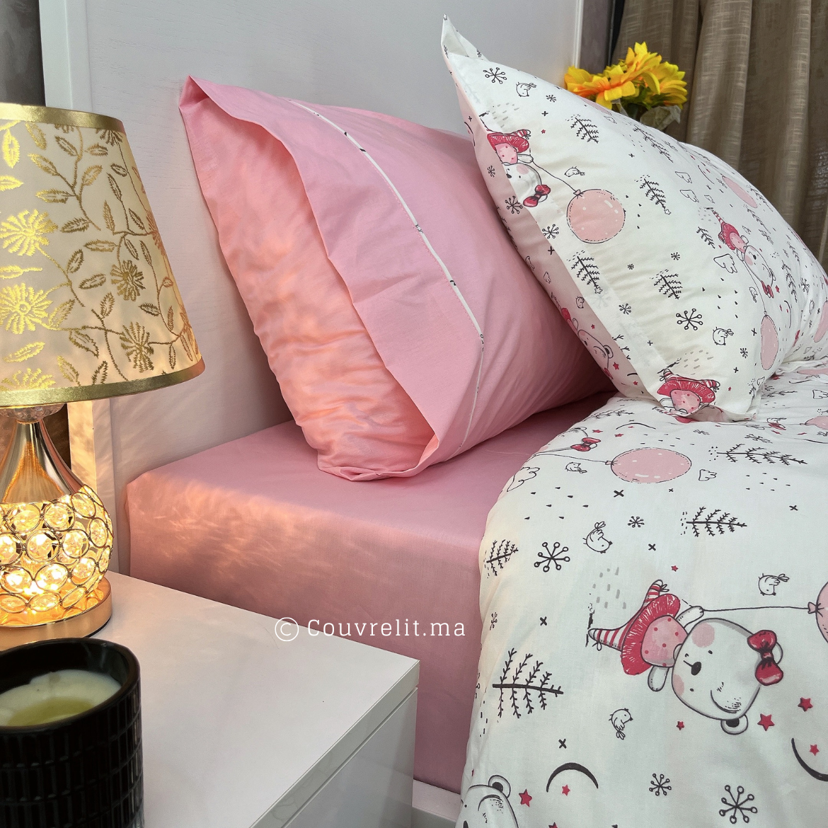 "Hello Kitty" Couverlit pour enfant pack complet REF: CVK00246