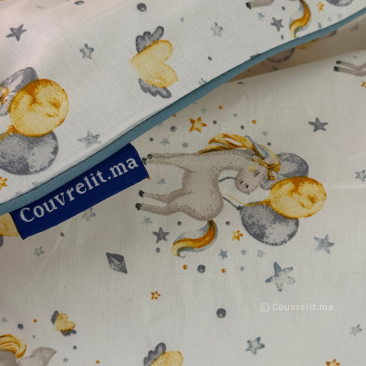 “Unicorn Turquoise” Couverlit pour enfant pack complet REF: CVK00313