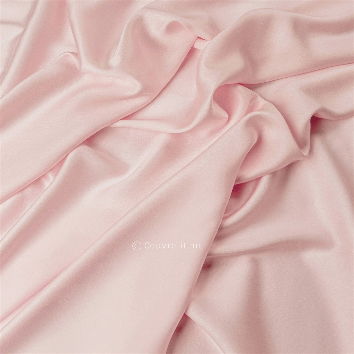 "Rose Poudré" Parure de lit Douceur Rosée – Satin 100% Coton Ref: CVS00314