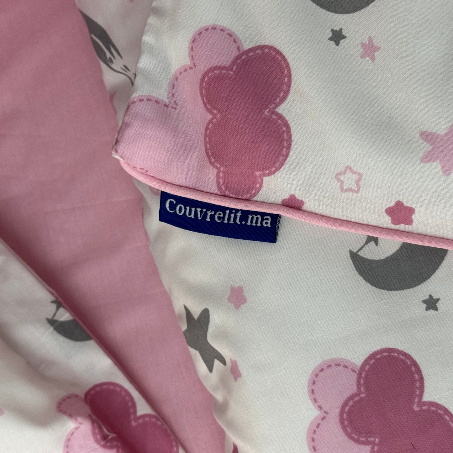 "Nuage Rose" Couverlit pour enfant pack complet REF: CVK00274
