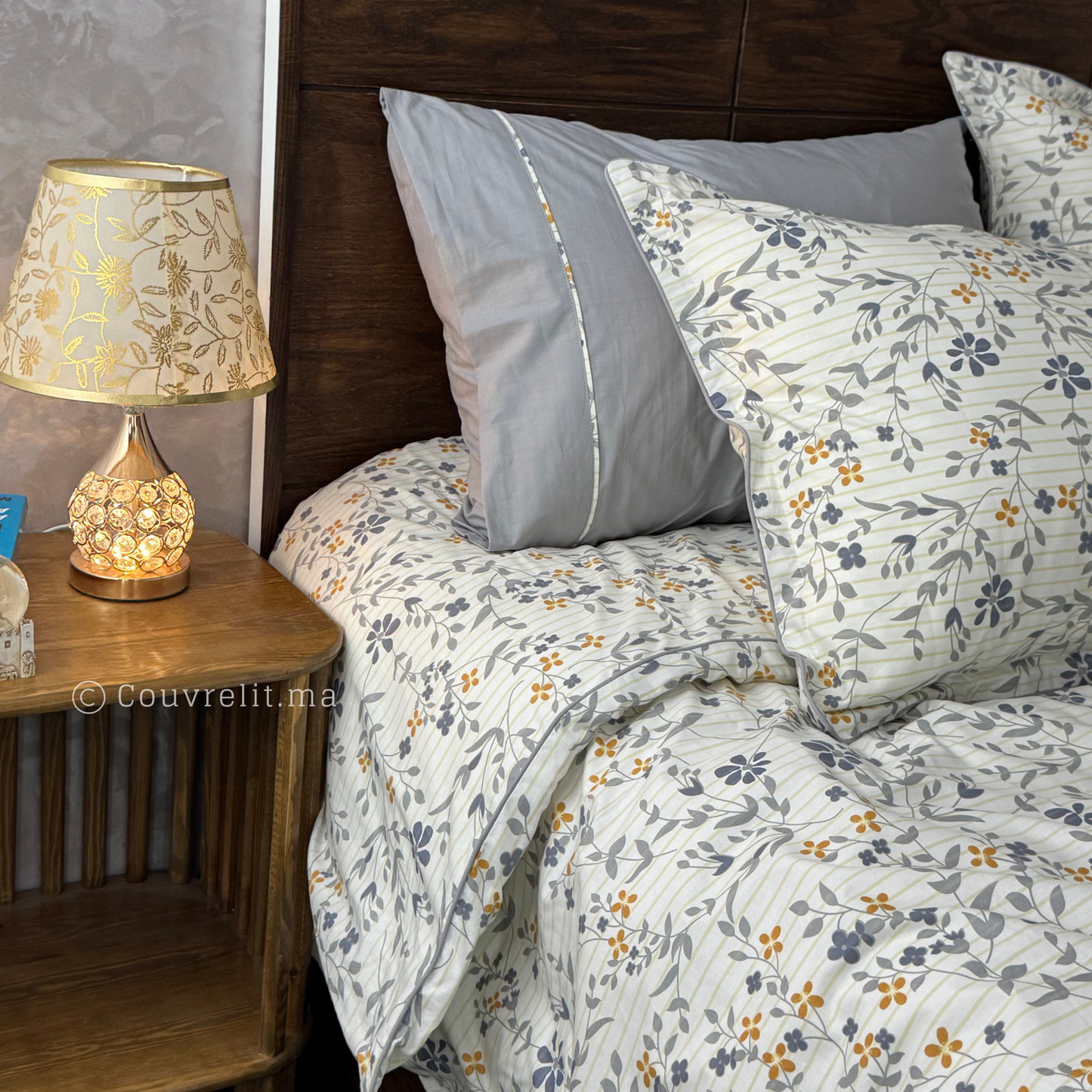 "Florale Pastel" Ensemble complet en COTTON de haute qualité, REF: CVM00275