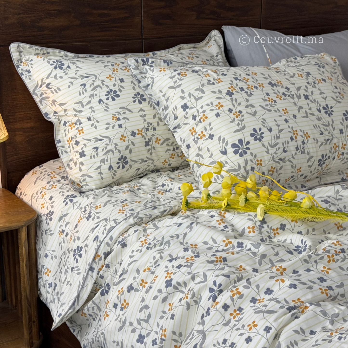 "Florale Pastel" Ensemble complet en COTTON de haute qualité, REF: CVM00275