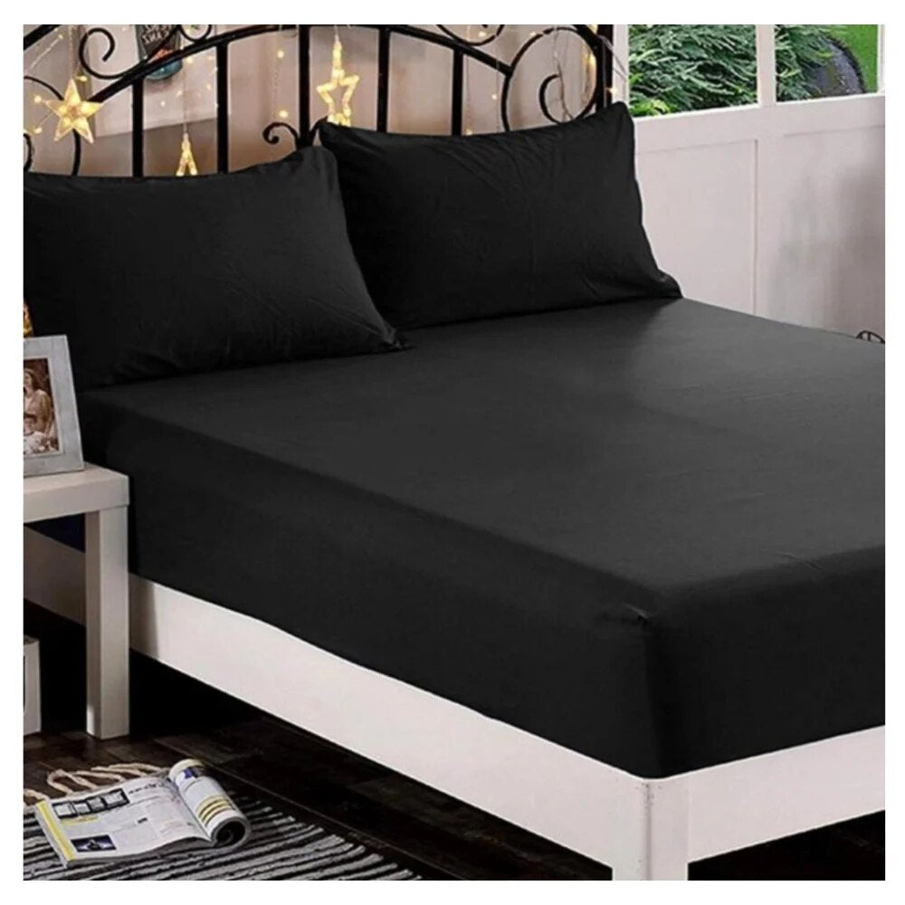 Noir - Ensemble Parure de lit 4 Pièces en Cotton ref: CV0160