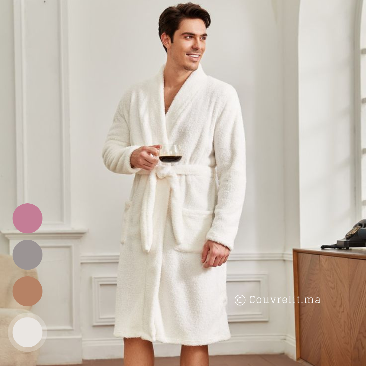 Peignoir de Luxe en Coton - Élégance, Confort et Douceur (400g/m²)