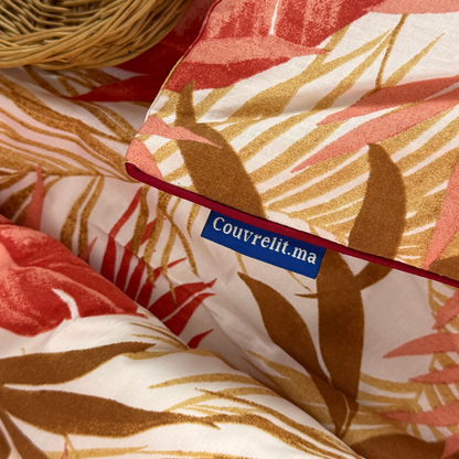 "Tropicales Grenat" Ensemble complet  haute qualité, REF: CVM00318