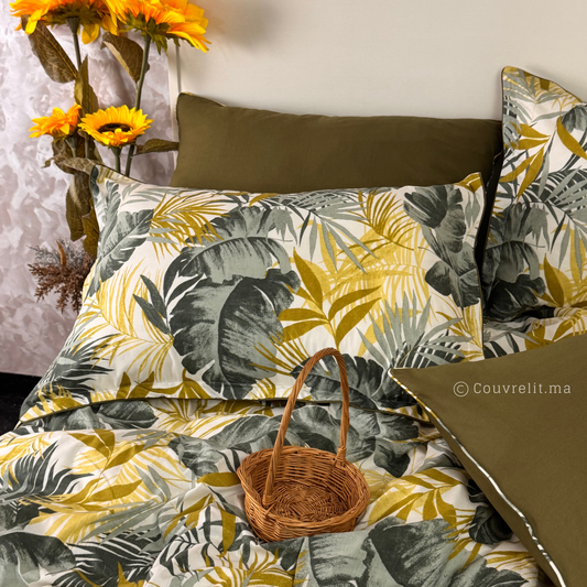 "Tropicales Olive" Ensemble complet  haute qualité, REF: CVM00319
