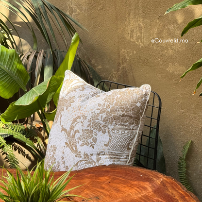 “Fleur Antique” Coussin de décoration 45x45 cm REF: CS0037