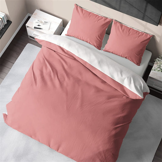 [5 Couleurs] Ensemble Housse de Couette Double Face 100% Cotton Ref:CV0063