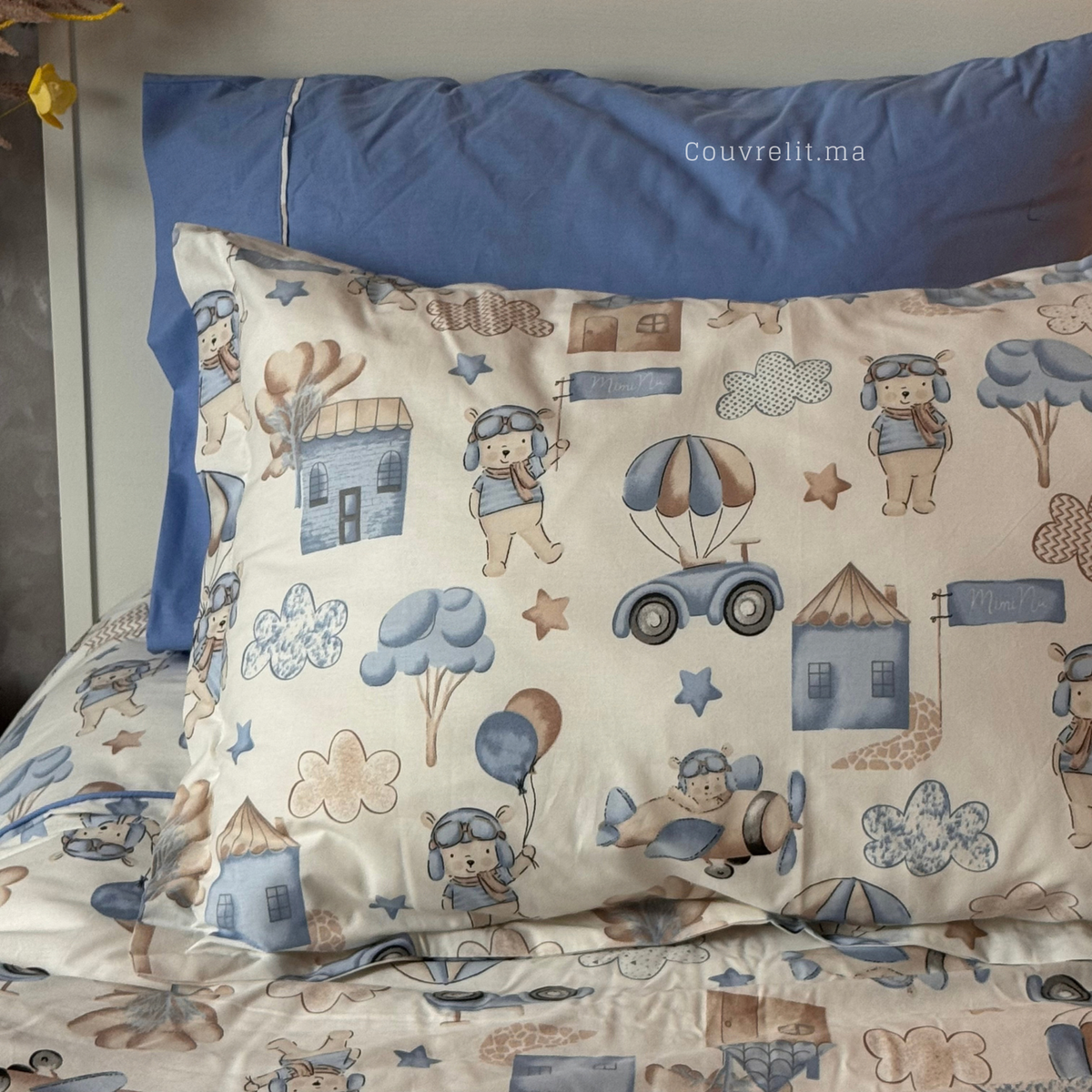 "Petit Aviateur" Couverlit pour enfant pack complet  REF: CVK00341