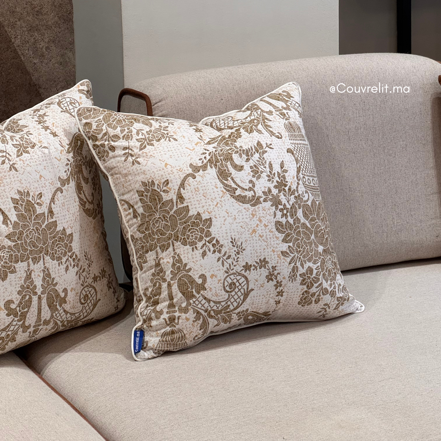 “Fleur Antique” Coussin de décoration 45x45 cm REF: CS0037