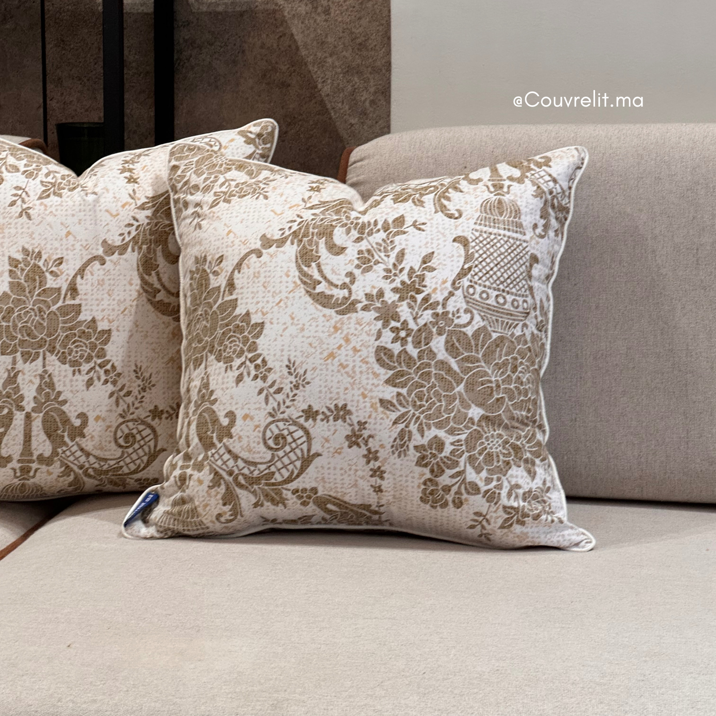 “Fleur Antique” Coussin de décoration 45x45 cm REF: CS0037