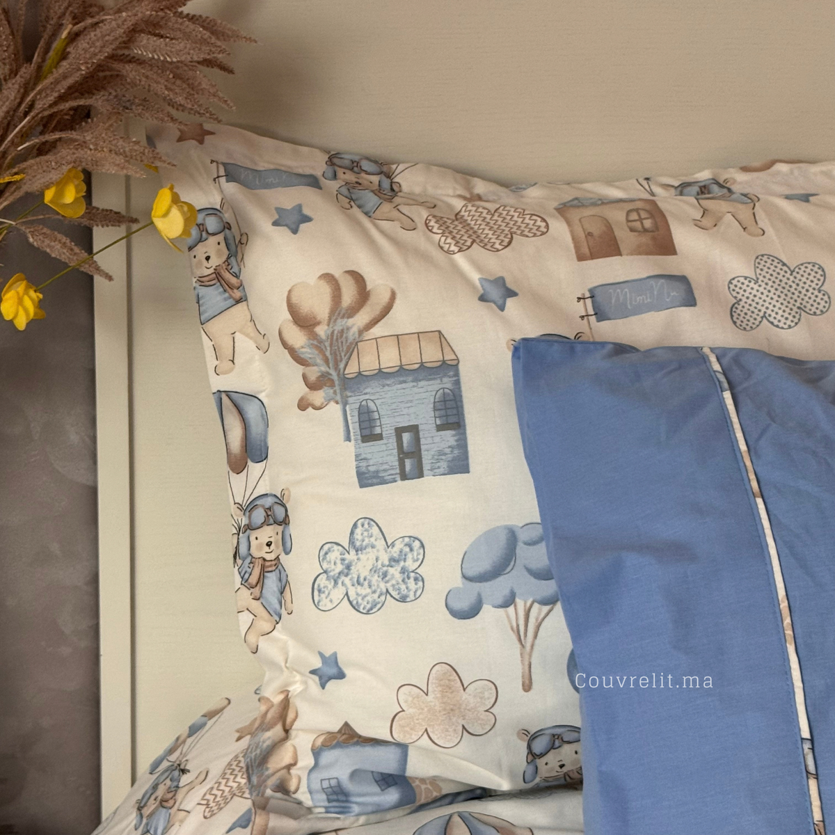"Petit Aviateur" Couverlit pour enfant pack complet  REF: CVK00341