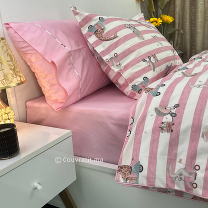 "Rose Elephant" Couverlit pour enfant pack complet  REF: CVK00257