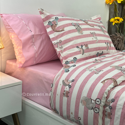 "Rose Elephant" Couverlit pour enfant pack complet  REF: CVK00257