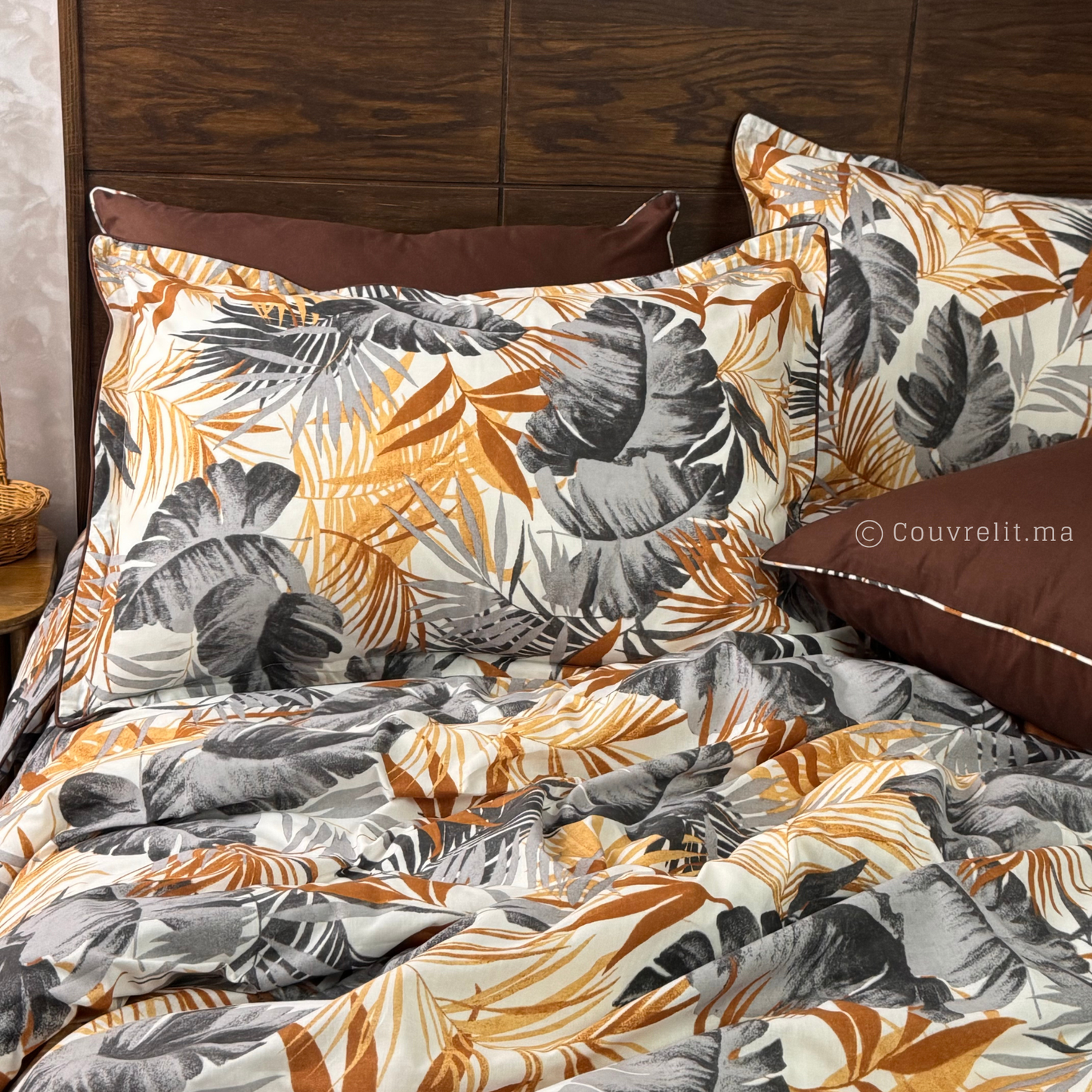 "Tropicales Marron" Ensemble complet  haute qualité, REF: CVM00322