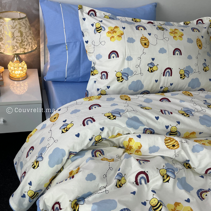 "Honey Blue " Couverlit pour enfant pack complet  REF: CVK00258