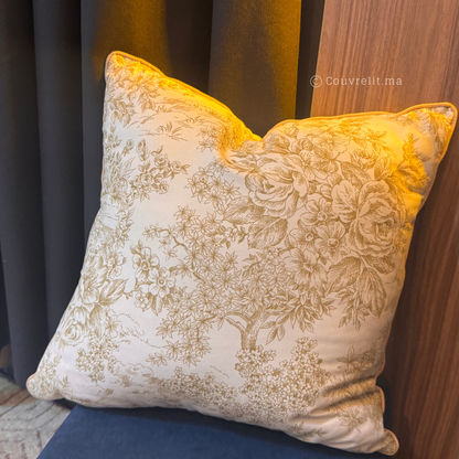 Coussin de décoration "Rosas Vert" 45x45 cm REF: CS0029