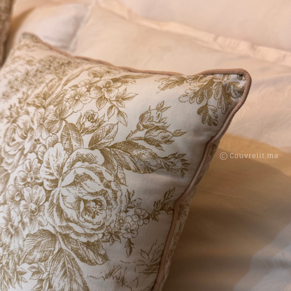 Coussin de décoration "Rosas Vert" 45x45 cm REF: CS0029