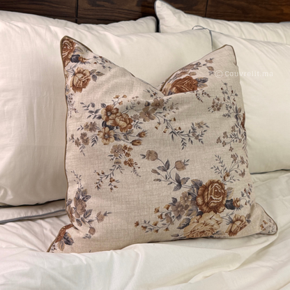 Coussin de décoration “Moka Floral” 45x45 cm REF: CS0030