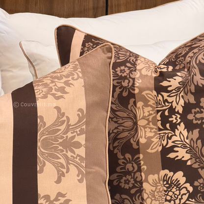 “Choco Élégance” Coussin de décoration 45x45 cm REF: CS0032