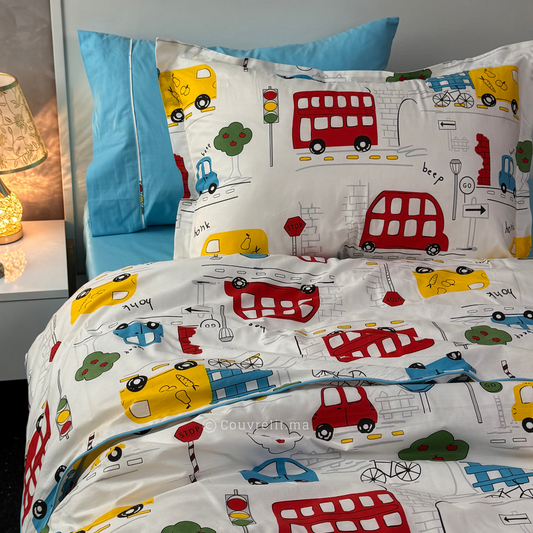 "Mini City" Parure de Lit pour enfant, pack complet   REF: CVK00290