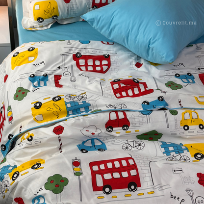 "Mini City" Parure de Lit pour enfant, pack complet   REF: CVK00290
