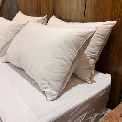 "Blanc,PASSEPOIL Taupe" Ensemble complet en 100% COTTON, REF: CVS00146