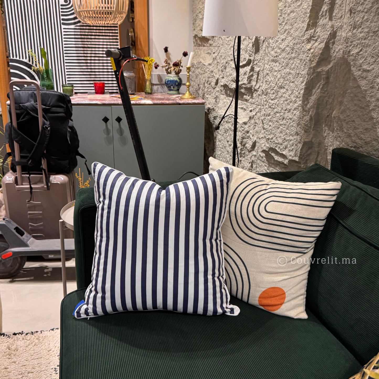 “Marin Bleu” Coussin de décoration 45x45 cm REF: CS0033