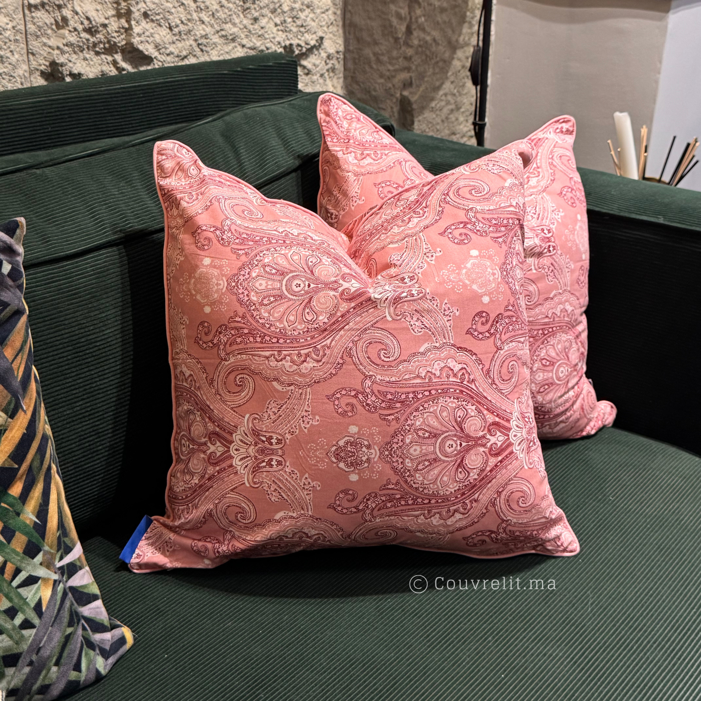 “Rose Andalouse” Coussin de décoration 45x45 cm REF: CS0034