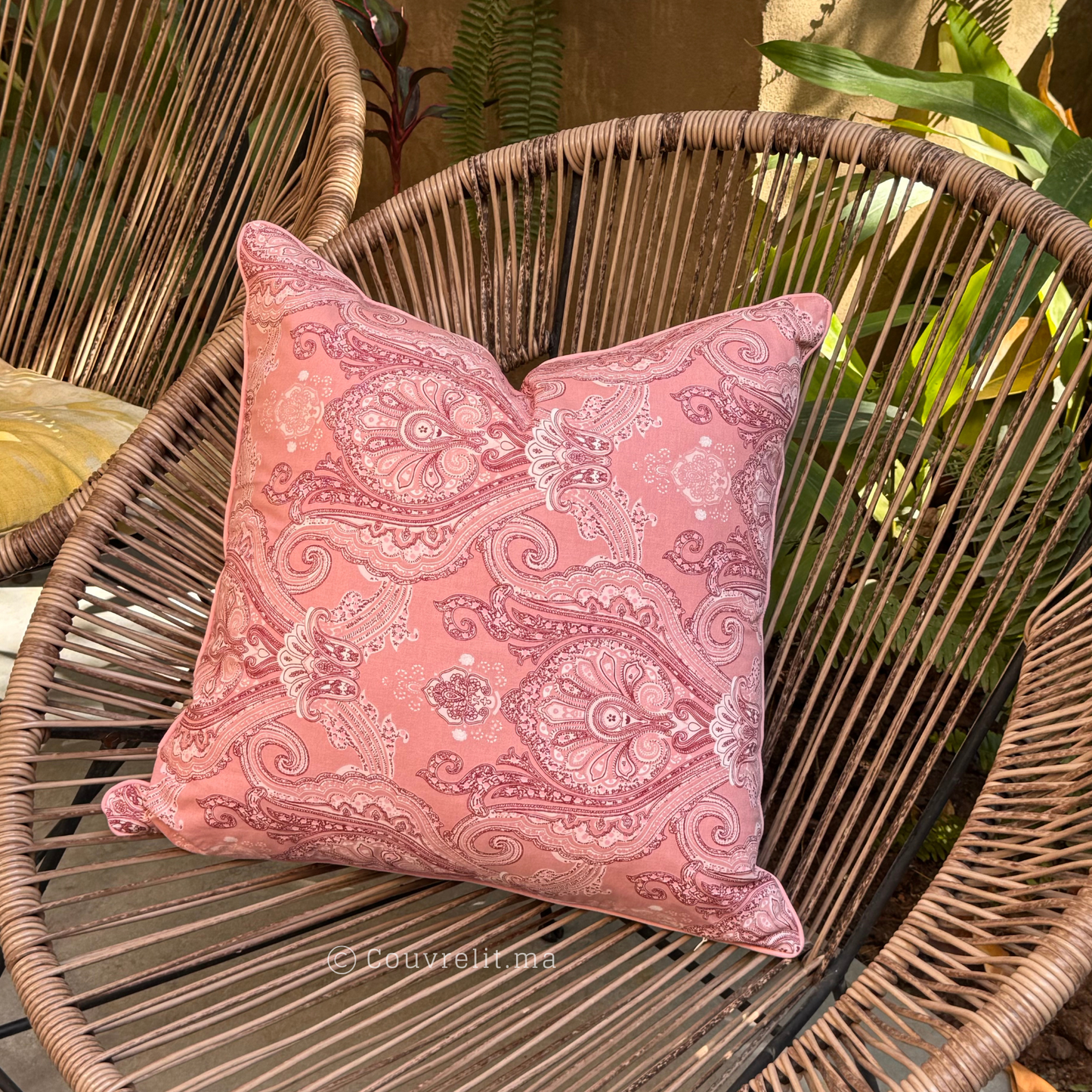 “Rose Andalouse” Coussin de décoration 45x45 cm REF: CS0034