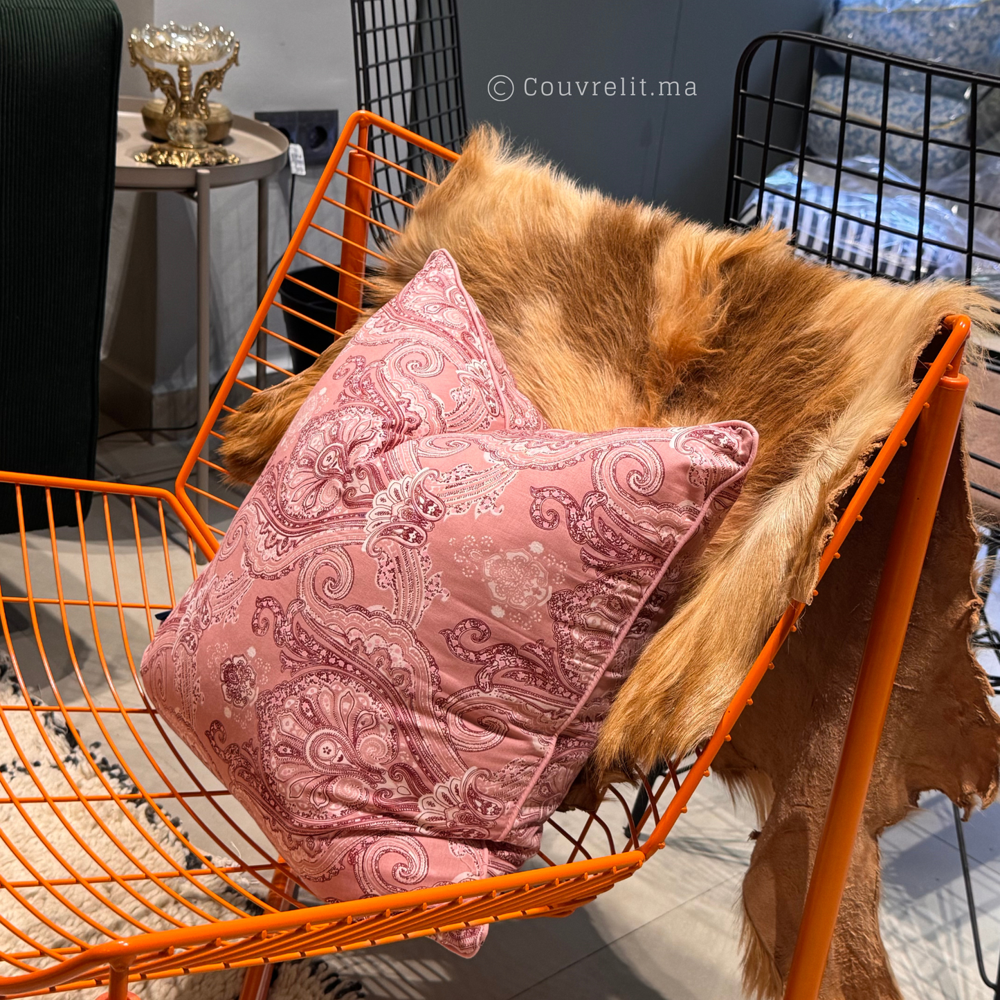 “Rose Andalouse” Coussin de décoration 45x45 cm REF: CS0034