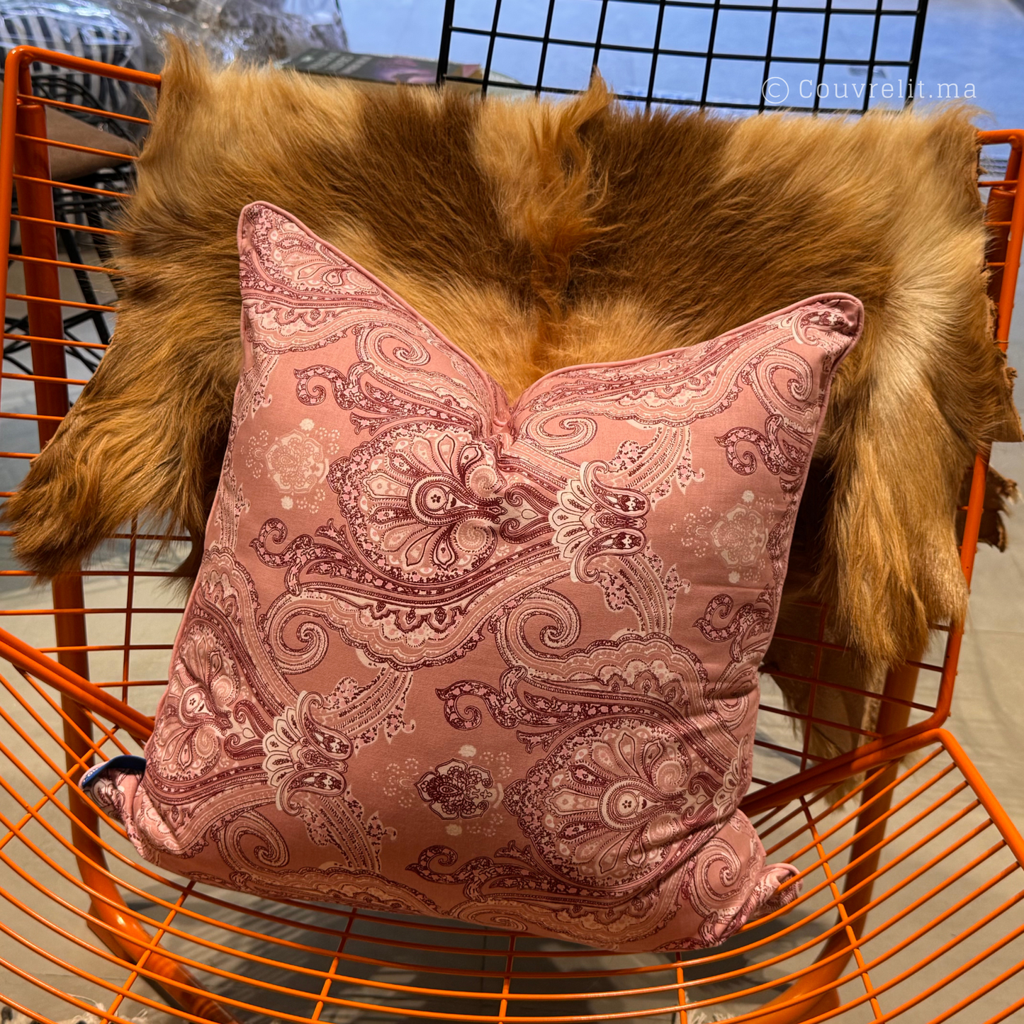 “Rose Andalouse” Coussin de décoration 45x45 cm REF: CS0034