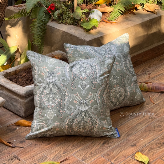 “Sauge d’Orient” Coussin de décoration 45x45 cm REF: CS0036