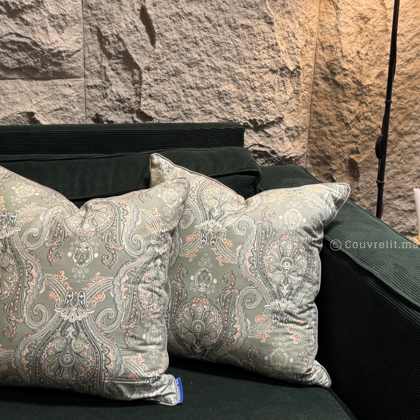 “Sauge d’Orient” Coussin de décoration 45x45 cm REF: CS0036