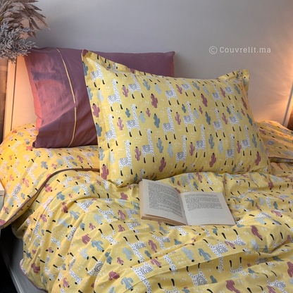 “Lama Soleil” Couverlit pour enfant pack complet  REF: CVK00329