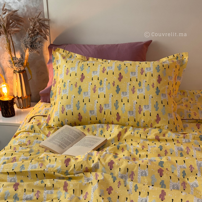 “Lama Soleil” Couverlit pour enfant pack complet  REF: CVK00329