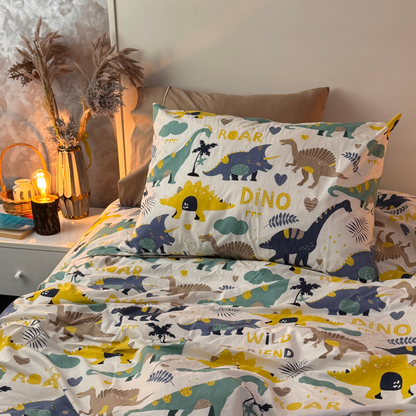 “Royaume Dino 🦕” Couverlit pour enfant pack complet  REF: CVK00330