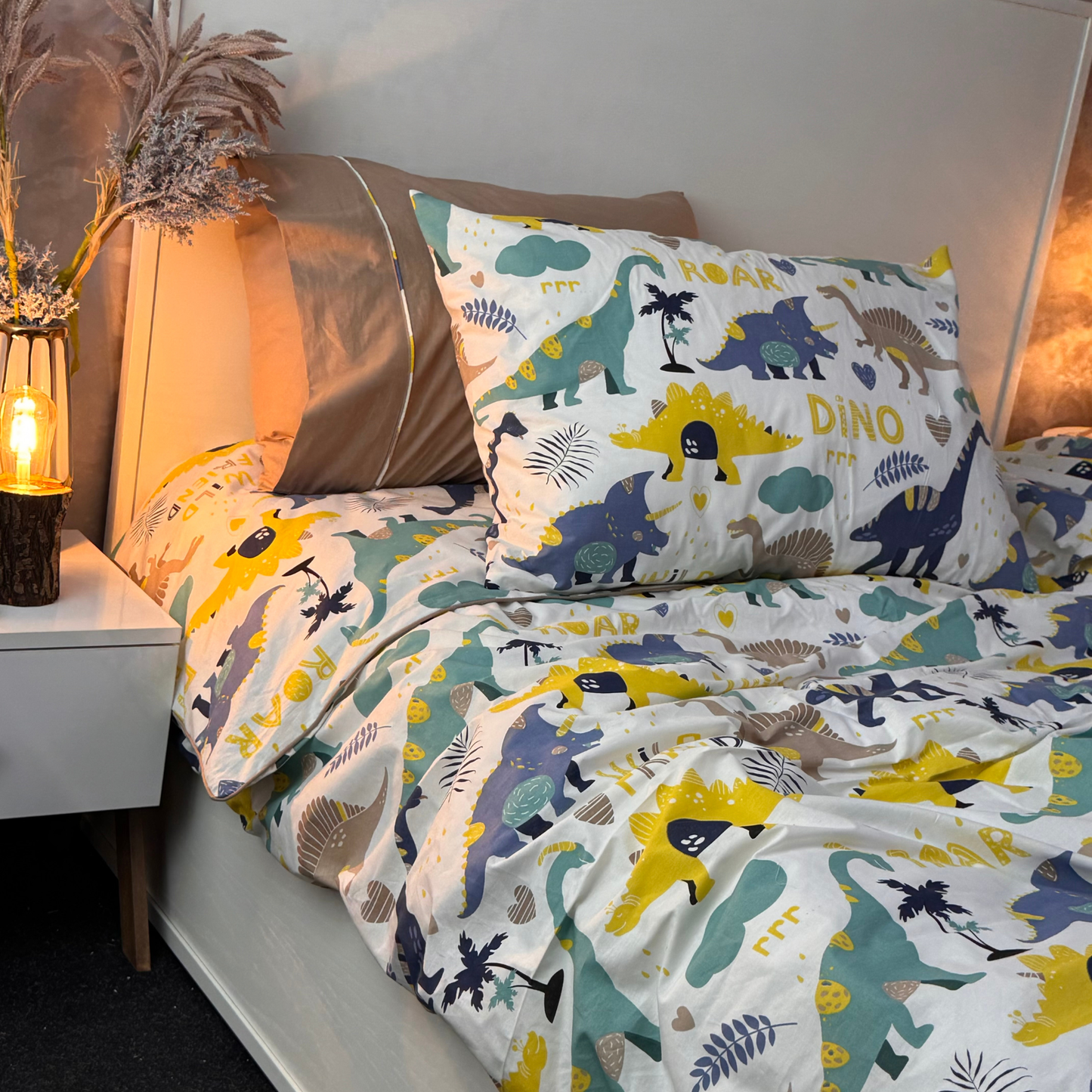 “Royaume Dino 🦕” Couverlit pour enfant pack complet  REF: CVK00330