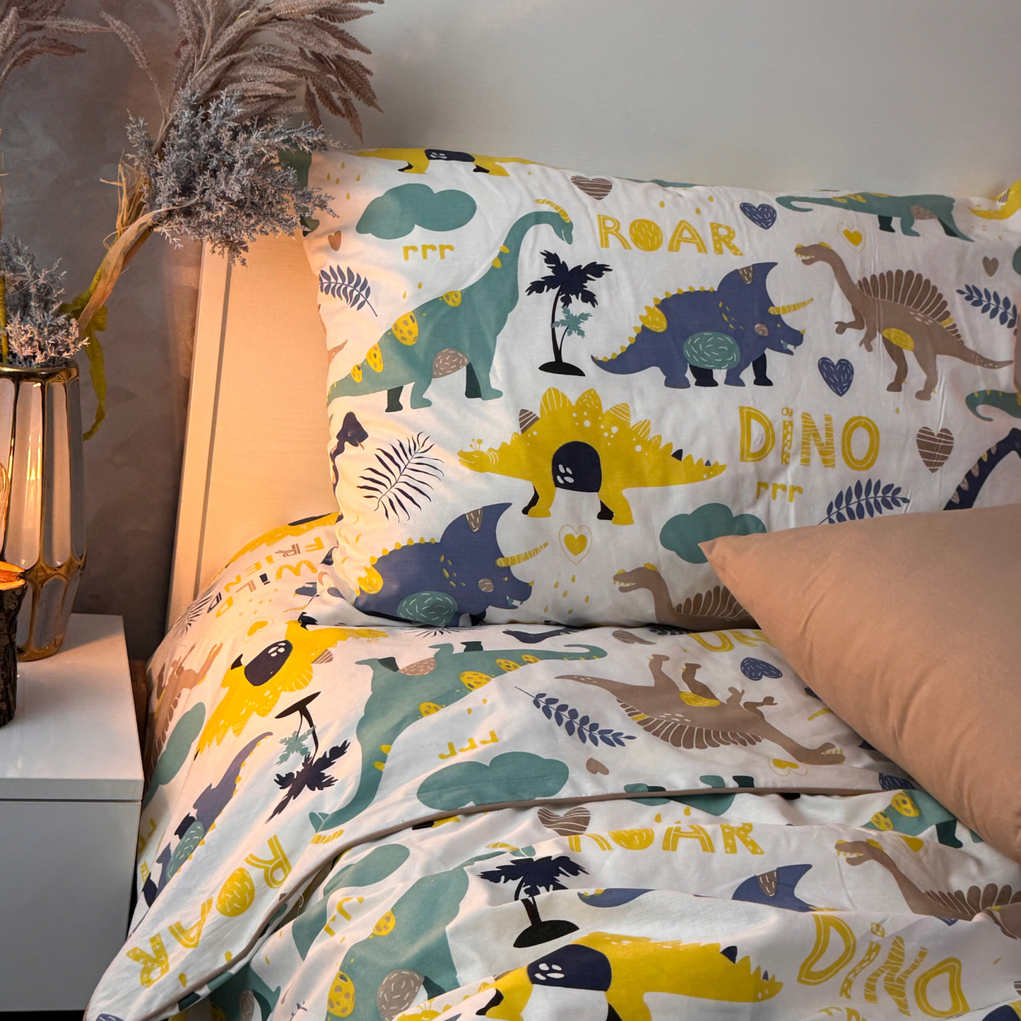 “Royaume Dino 🦕” Couverlit pour enfant pack complet  REF: CVK00330