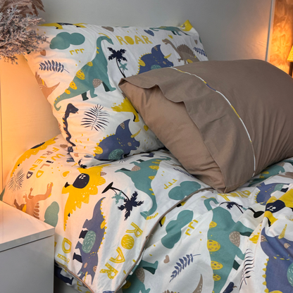 “Royaume Dino 🦕” Couverlit pour enfant pack complet  REF: CVK00330