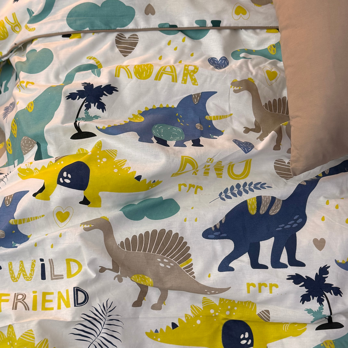 “Royaume Dino 🦕” Couverlit pour enfant pack complet  REF: CVK00330