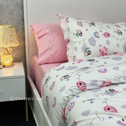 "Pink Honey" Couverlit pour enfant pack complet  REF: CVK00238