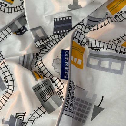 “Petit Train 🚂 ” Couverlit pour enfant pack complet  REF: CVK00331