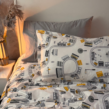 “Petit Train 🚂 ” Couverlit pour enfant pack complet  REF: CVK00331