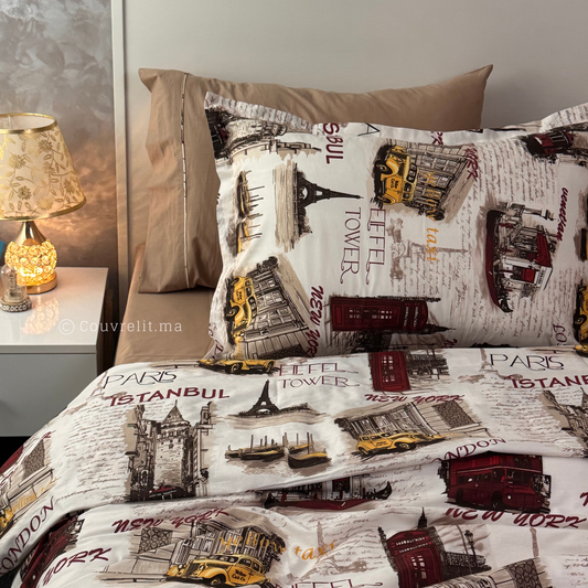 “Voyageurs Juniors ” Couverlit pour enfant pack complet  REF: CVK00332